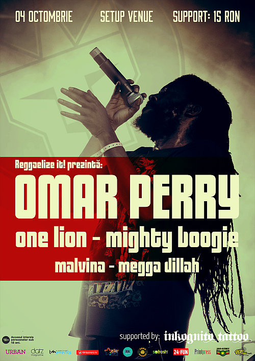 Omar Perry va concerta pentru prima data in  Romania