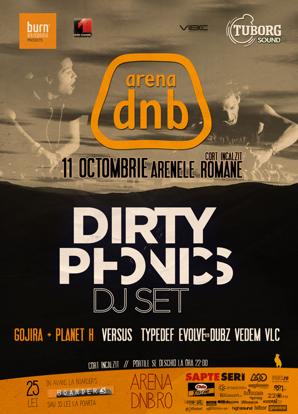 Dirtyphonics @ Arena dnb, vineri 11 octombrie