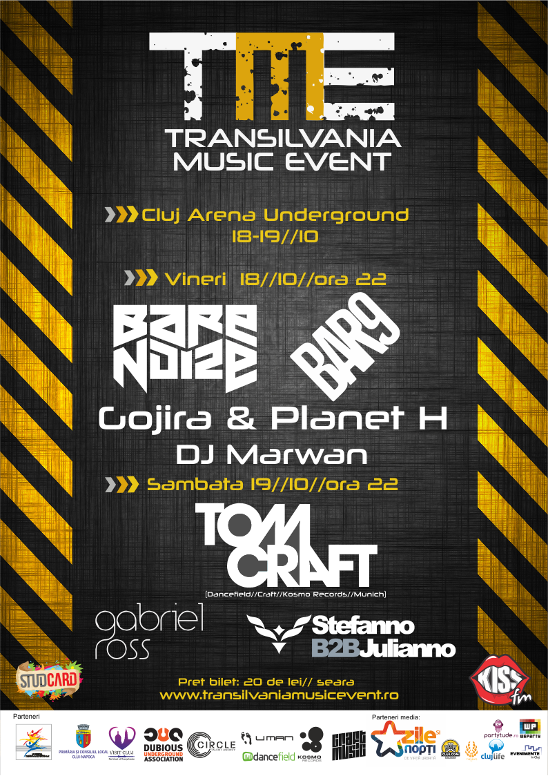 Tomcraft, Bare Noize si Bar 9 @Transilvania Music Event 2013