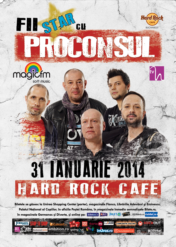 Se mai gasesc bilete doar la Hard Rock Cafe pentru show-ul PROCONSUL din seara aceasta