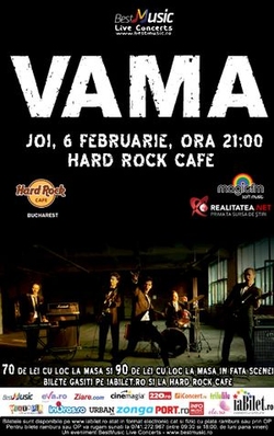 Vama, in concert la Hard Rock Cafe