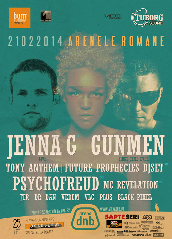 Arena dnb: Jenna G, Psychofreud, Tony Anthem, Gunmen si MC Revelation