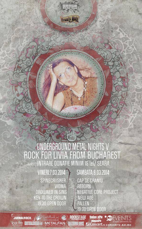 UNDERGROUND METAL NIGHTS V : ROCK FOR LIVIA FROM BUCHAREST