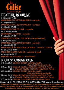 Program In Culise 18 - 30 Aprilie