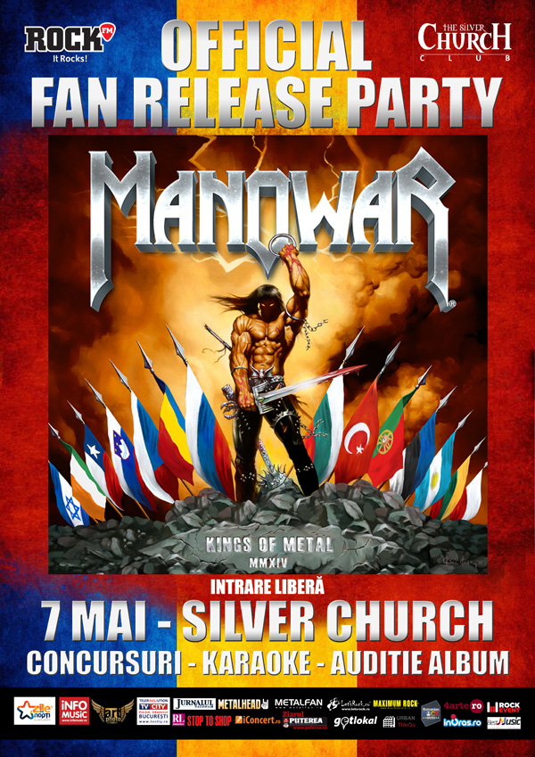 AURA canta la MANOWAR Release Party – pe 7 mai in Silver Church