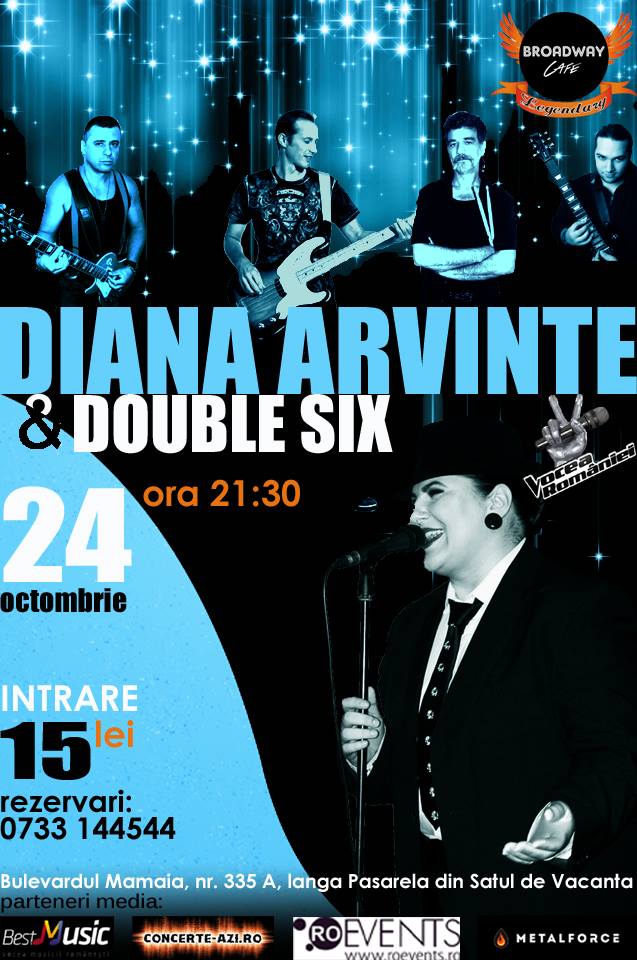 Diana Arvinte&Double Six concerteaza in Broadway&Legendary Constanta