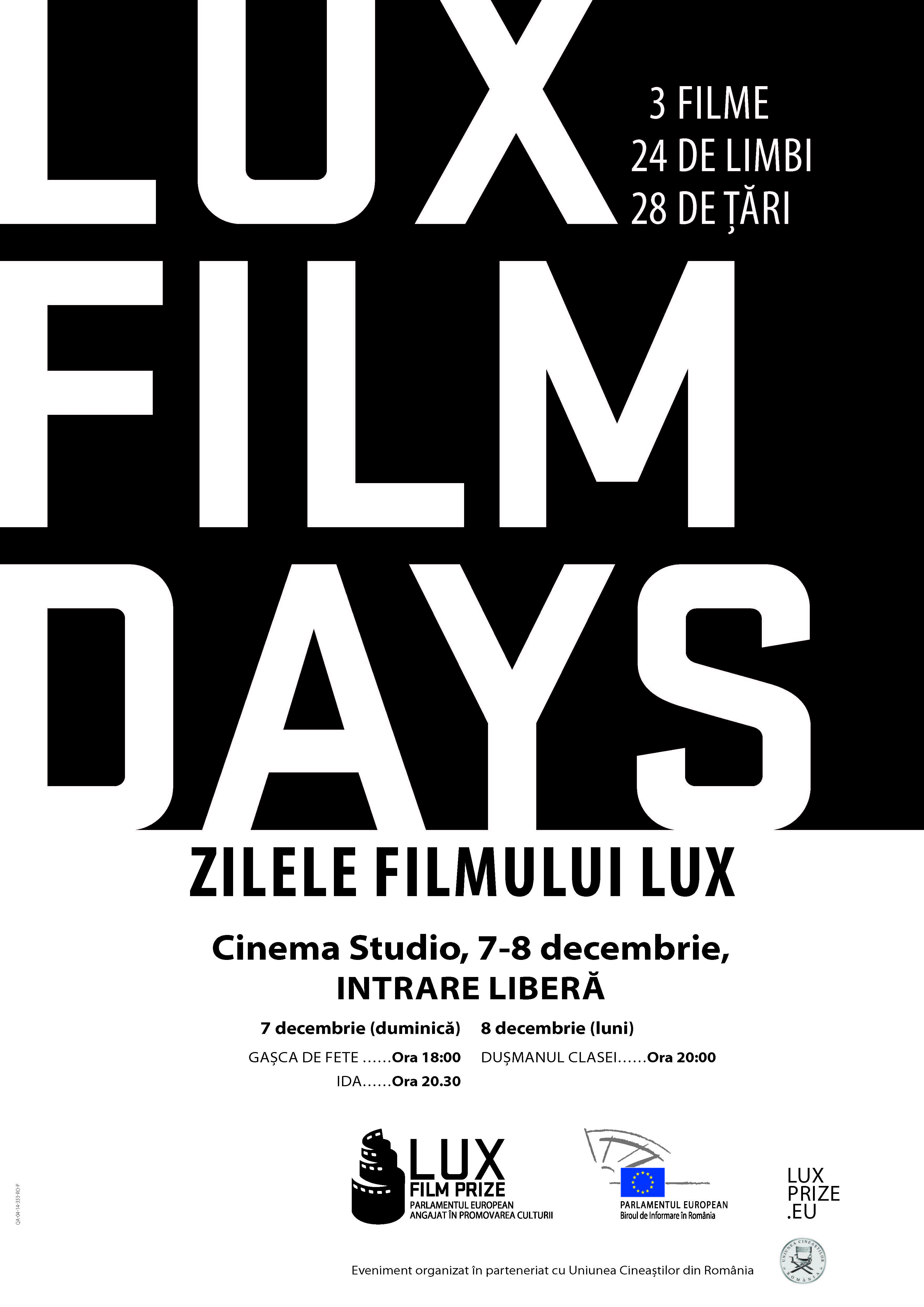 Zilele filmului LUX.  7-8 decembrie 2014