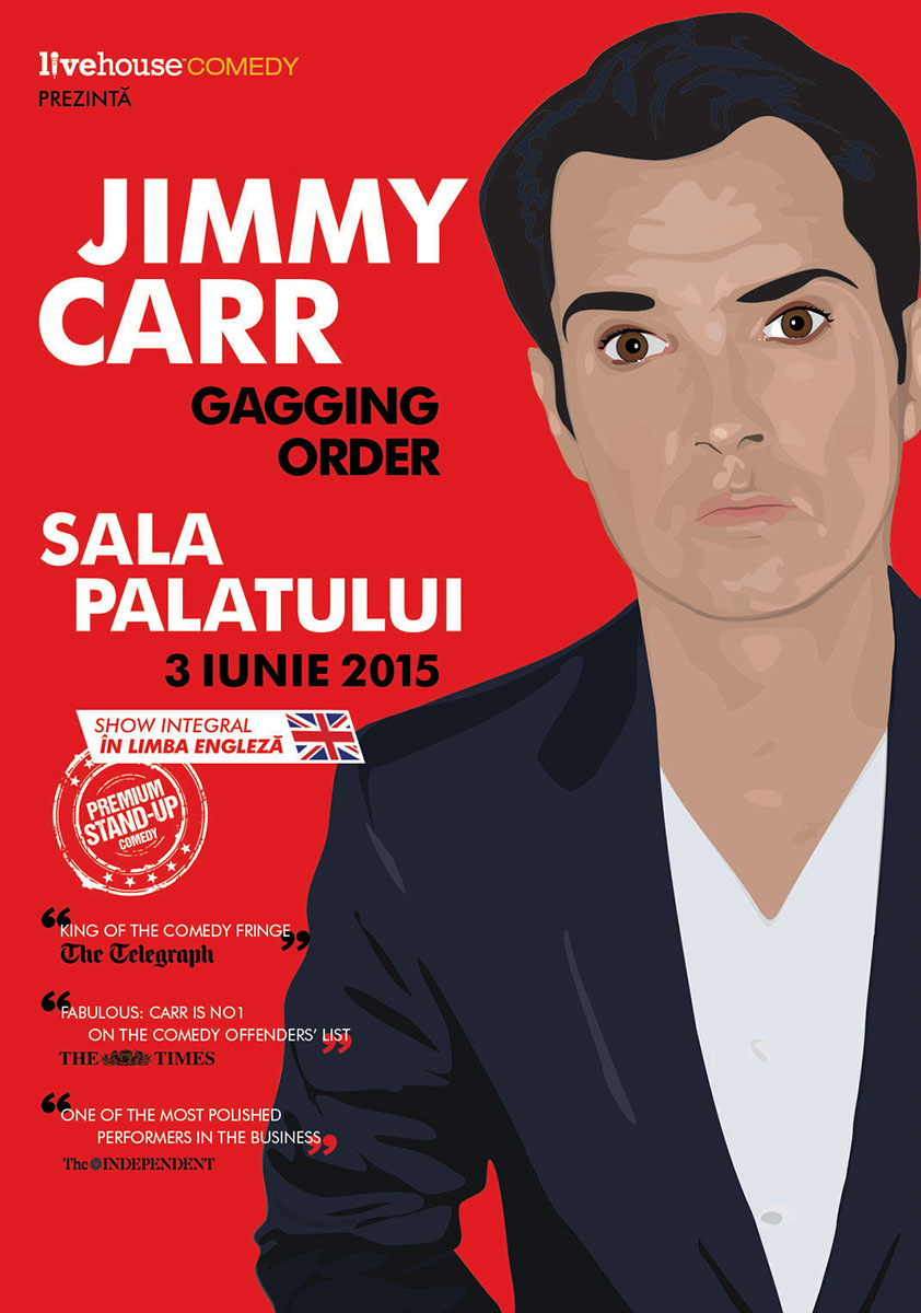 Jimmy Carr pe scena Salii Palatului