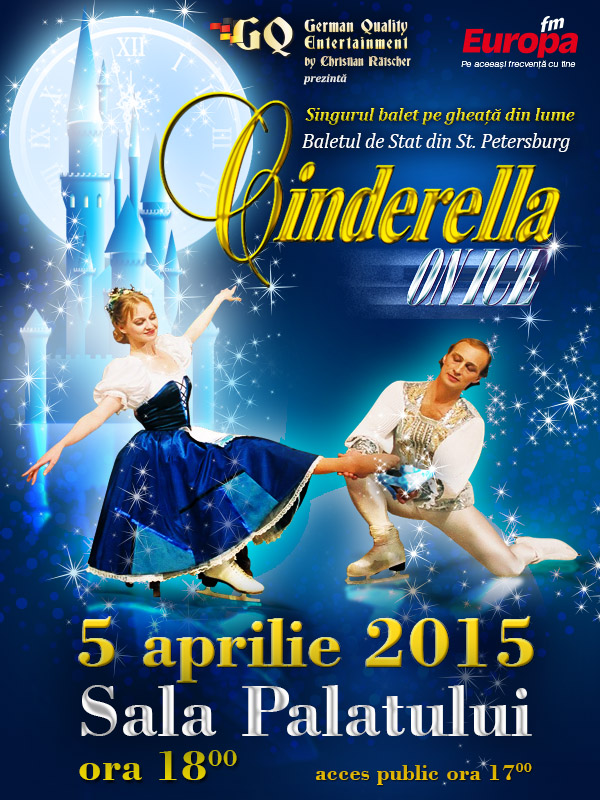 CINDERELLA ON ICE – SPECTACOL DE BALET PE GHEATA IN PREMIERA EXTRAORDINARA LA BUCURESTI