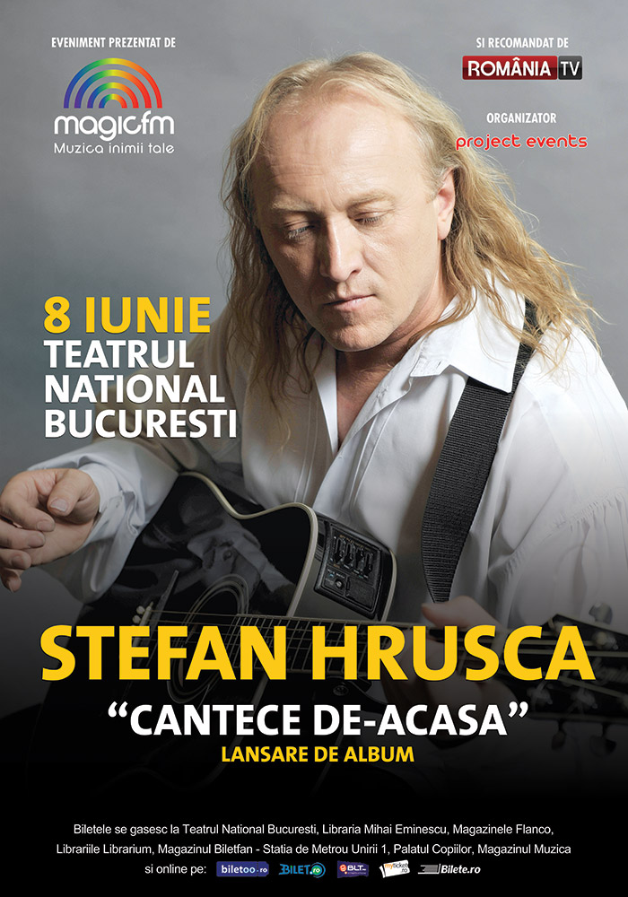 STEFAN HRUSCA va sustine un concert la Teatrul National Bucuresti!