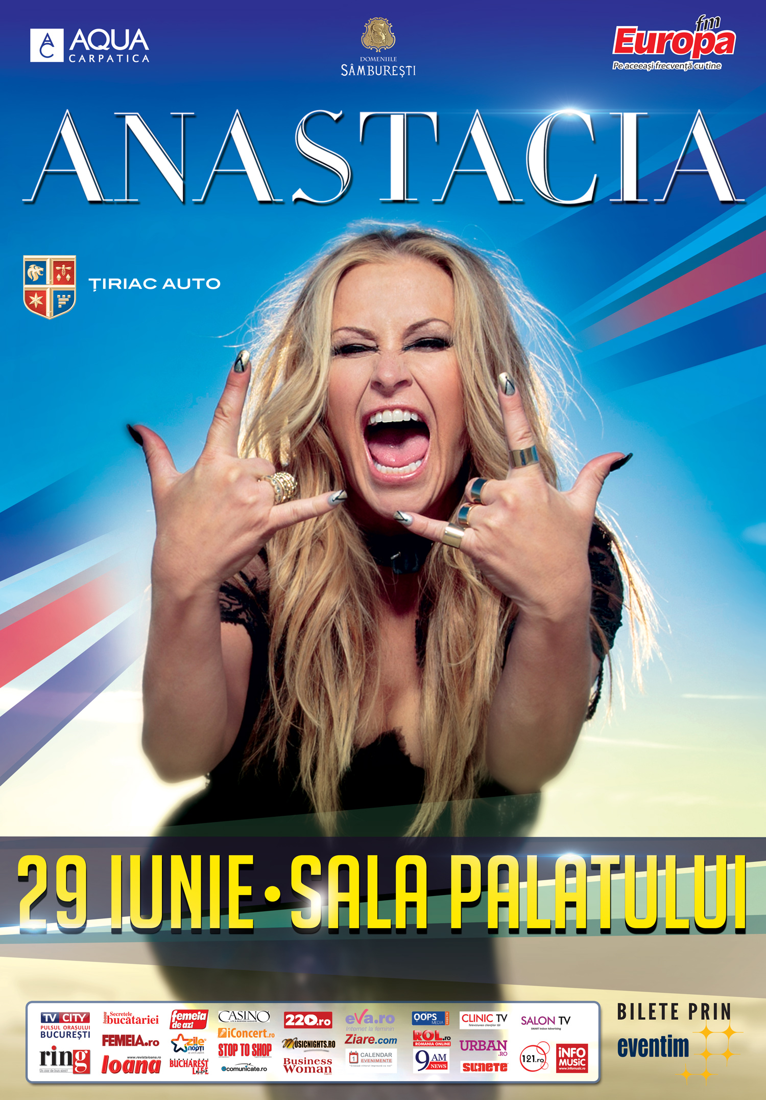 Reduceri masive  la biletele concertului ANASTACIA, in perioada 31 martie – 14 aprilie