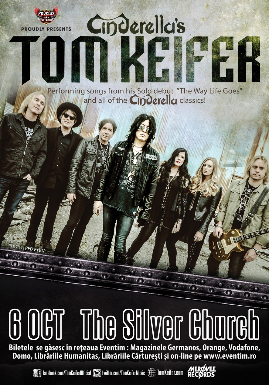 Frontman-ul CINDERELLA, Tom Kiefer, vine în premieră în România