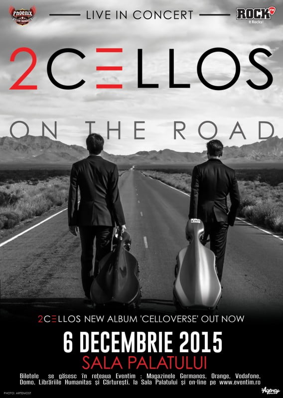 2Cellos va invita pe 6 Decembrie la Sala Palatului