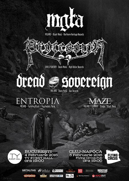 Concertul Mgła, Procession, Dread Sovereign, Entropia si Maze de la Bucuresti se muta la TY Event Hall