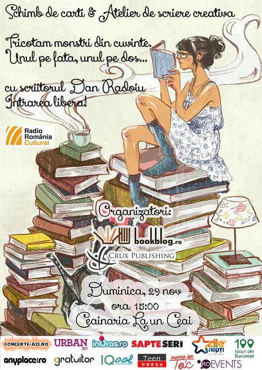 Eveniment La un Ceai: Schimb de cărți și Atelier de scriere creativă