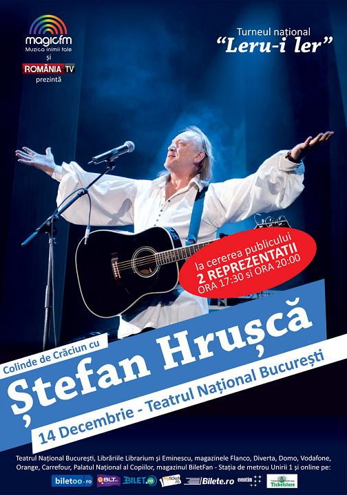 La cererea publicului, Stefan Hrusca sustine doua spectacole la Teatrul Național București!