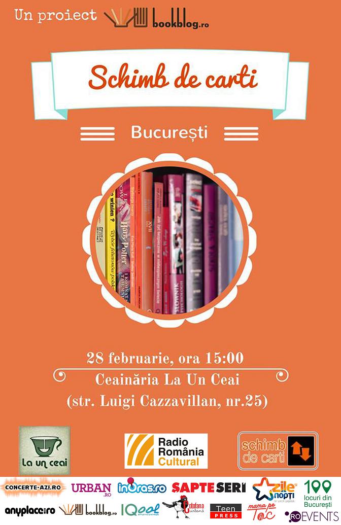 Schimb de cărți, duminică, 28 februarie, la Ceainăria La un Ceai