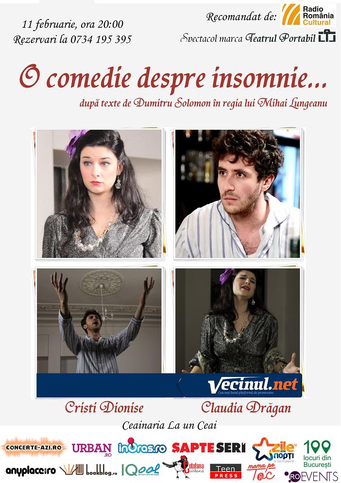 Teatru La un Ceai: O comedie despre insomnie, joi, 11 februarie