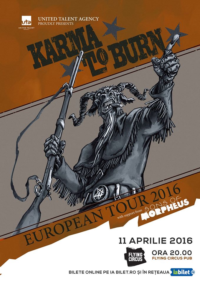 Concert Karma To Burn la Cluj-Napoca in Aprilie