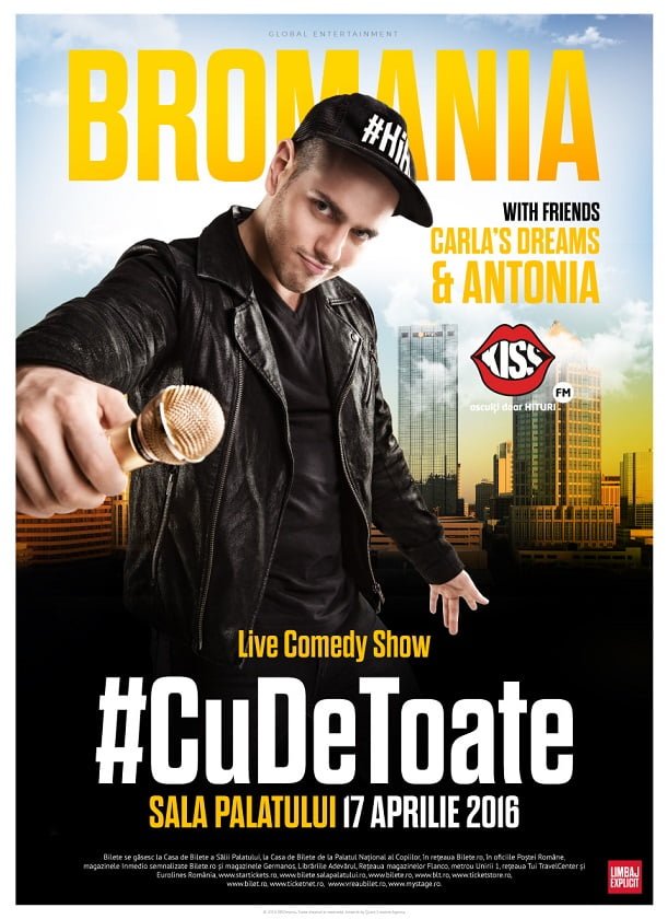 300 de bilete la promoţie 1 + 1 pentru showul BRomania # cu de toate din 17 aprilie!