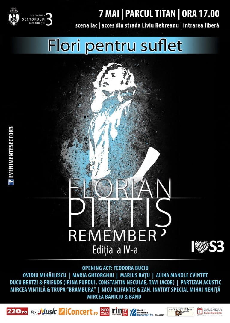 “Remember Florian Pittiș” – ediția a IV-a Sâmbătă, 7 mai, Parcul Titan