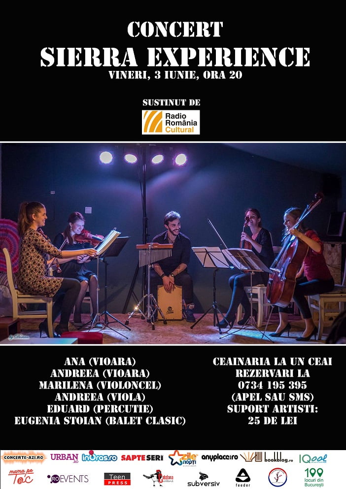 Concert: Sierra Experience, pe 3 iunie, la Ceainăria La un Ceai