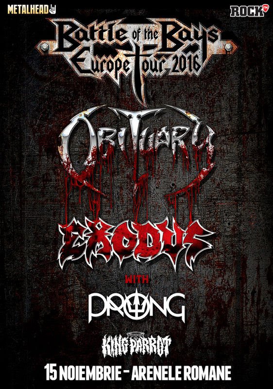 Obituary, Exodus si Prong in concert la Bucuresti