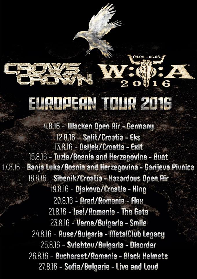 Crows Crown, castigatorii Wacken Metal Battle din Honduras, in premiera la Bucuresti!