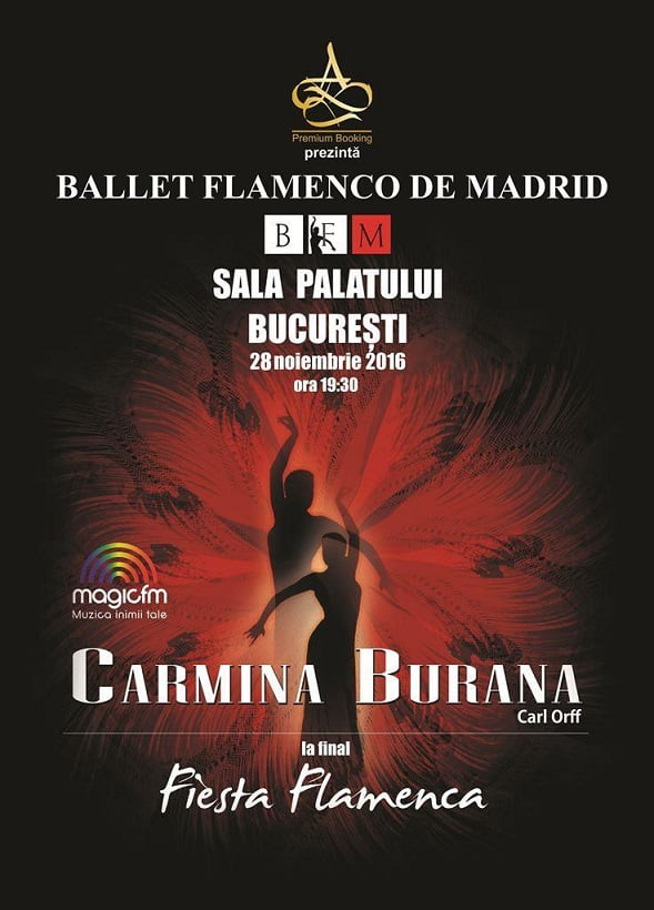 Spectacolul dansatorilor Ballet Flamenco de Madrid de la Bucuresti, reprogramat pentru 28 noiembrie