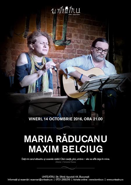 Concert Maria Răducanu şi Maxim Belciug la UNTEATRU