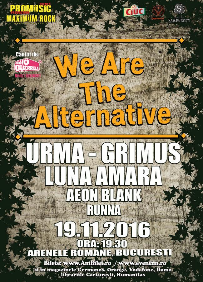 We Are The Alternative: Urma, Grimus, Luna Amara, Aeon Blank si Runna pe aceeasi scena