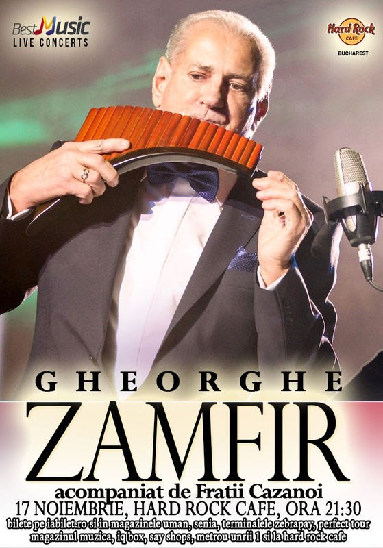 Concert Gheorghe Zamfir la Hard Rock Cafe