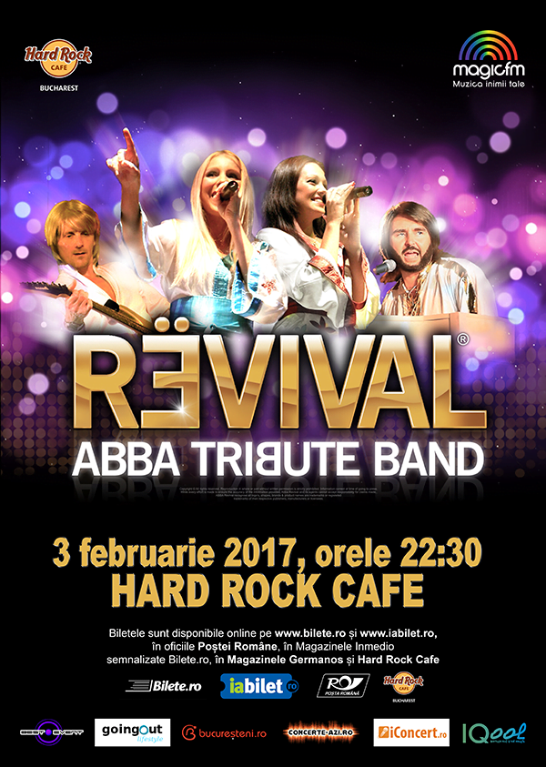 ABBA Tribute Band REVIVAL™, concertează la Hard Rock Cafe