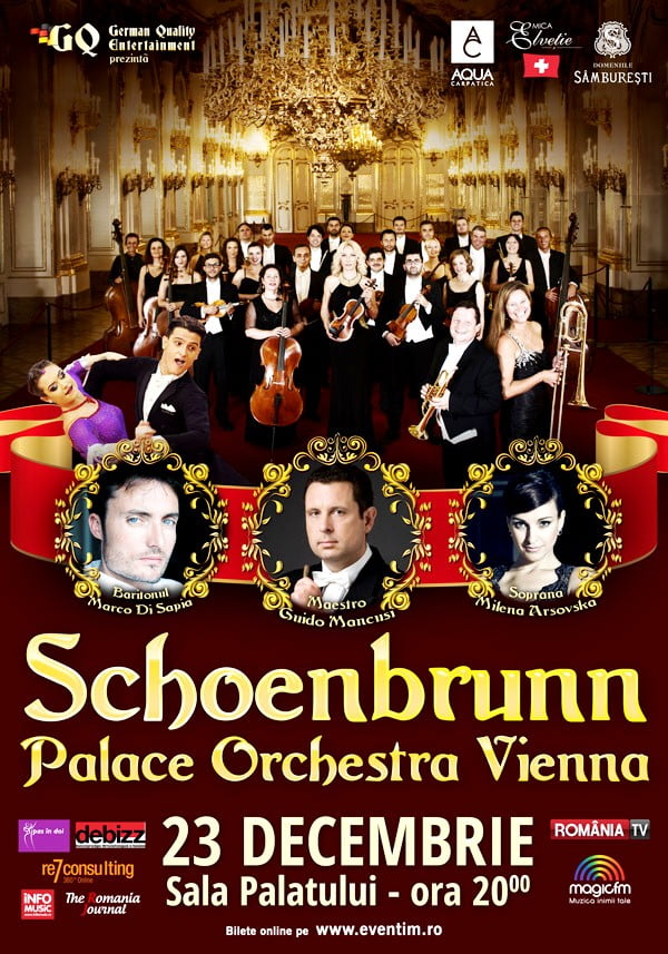 Reguli de acces si conduita la concertul Schoenbrunn Palace Orchestra Vienna