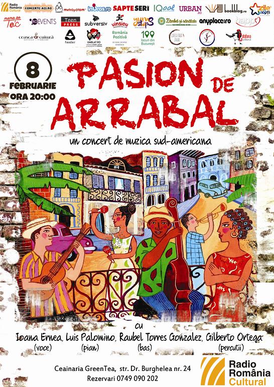 Pasion de Arrabal – concert de muzică sud-americană, 8 februarie, la Ceainăria GreenTea