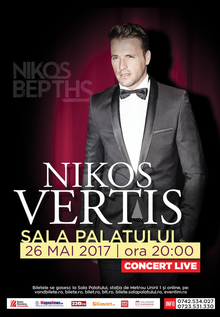 Nikos Vertis Live la Sala Palatului Vineri, 26 mai