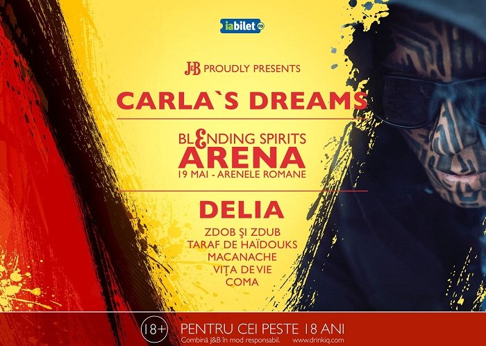 Carla’s Dreams, Special Guest in super-concertul J&B Blending Spirits Arena, la Arenele Romane