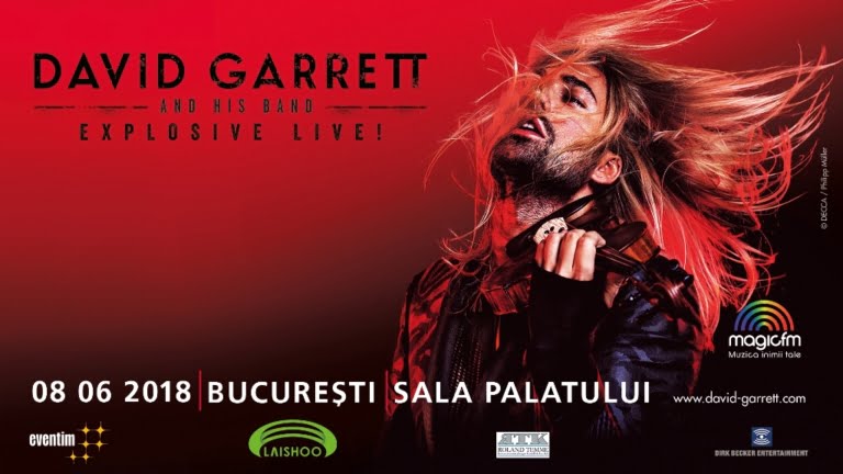 DAVID GARRETT va susține concertul său crossover pentru prima dată în România!