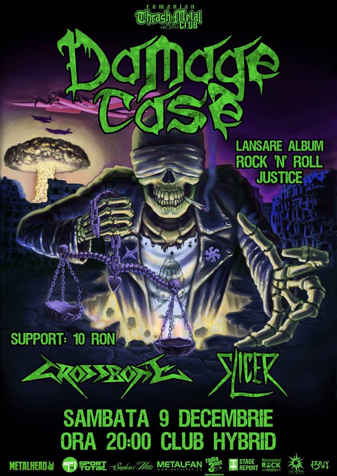 Damage Case isi lanseaza albumul de debut “Rock’nRoll Justice”, pe 9 decembrie in club Hybrid, alaturi de Crossbone si Slicer