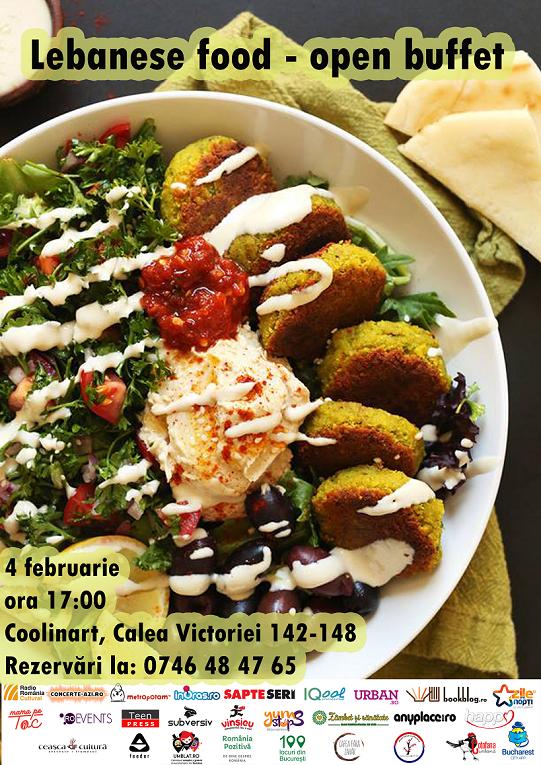 Lebanese food – open buffet – pe 4 februarie la Coolinart