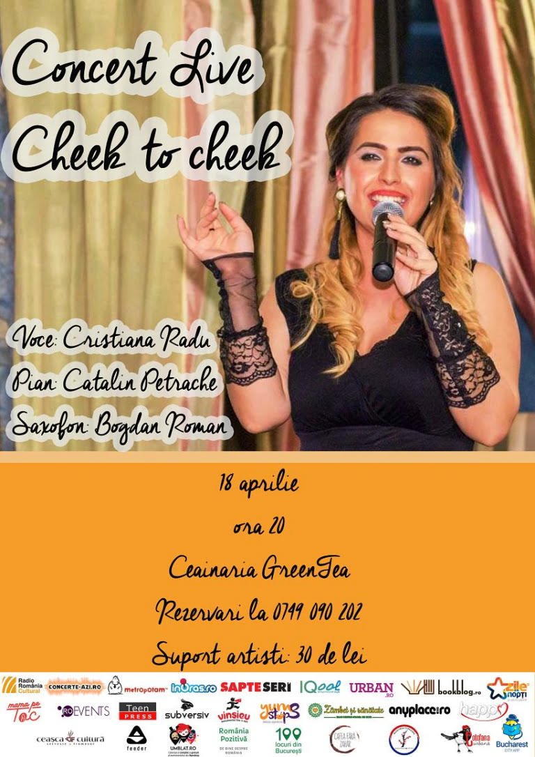 Concert Live – Cheek to cheek, miercuri, 18 aprilie, ora 20:00 @ceainaria GreenTea