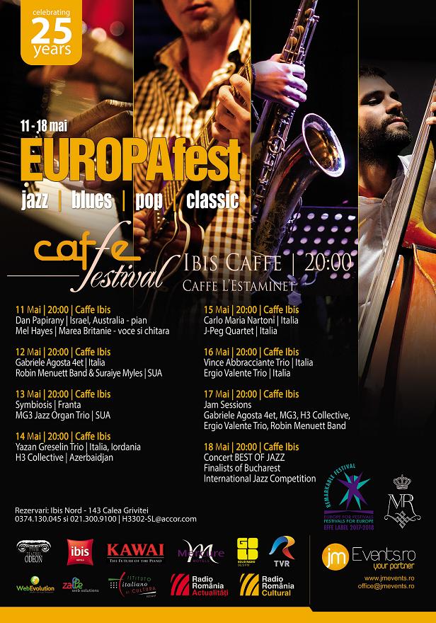 Caffe Festival Ibis – EUROPAfest. Festival de jazz after-hours, 11 – 18 mai