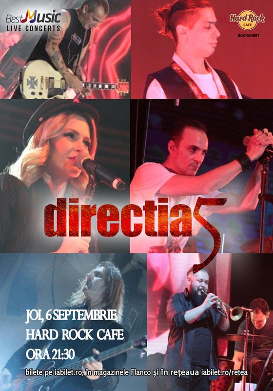 Concert Directia 5 pe 6 septembrie la Hard Rock Cafe