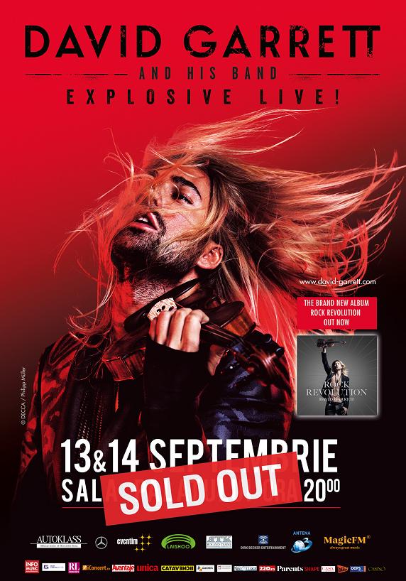 Program si reguli de acces la concertul David Garrett – 13 si 14 septembrie, Sala Palatului