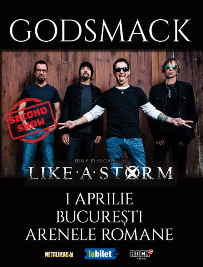 Godsmack la Arenele Romane pe 1 Aprilie: Program si Reguli de acces