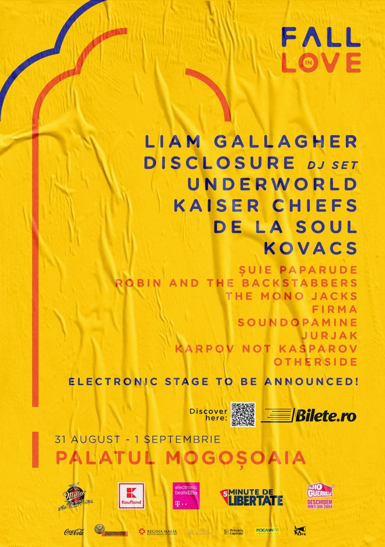 Nou val de confirmări la Fall in Love Festival:  Underworld, De La Soul,  Robin and The Backstabbers, Soundopamine, Karpov not Kasparov și Otherside