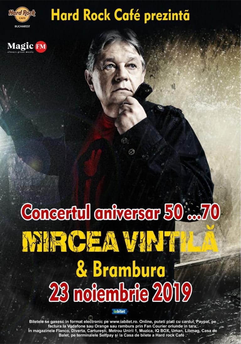 Concertul aniversar MIRCEA VINTILA 50 …70 se mută în data de 23 noiembrie!