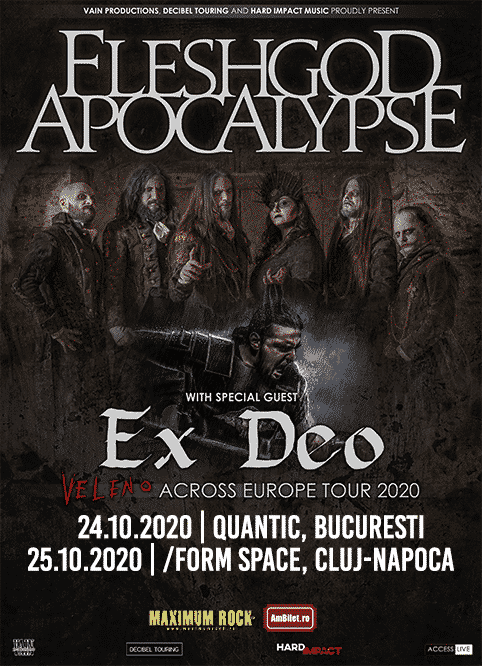 Fleshgod Apocalypse revine în România, alături de Ex-Deo, pentru două concerte