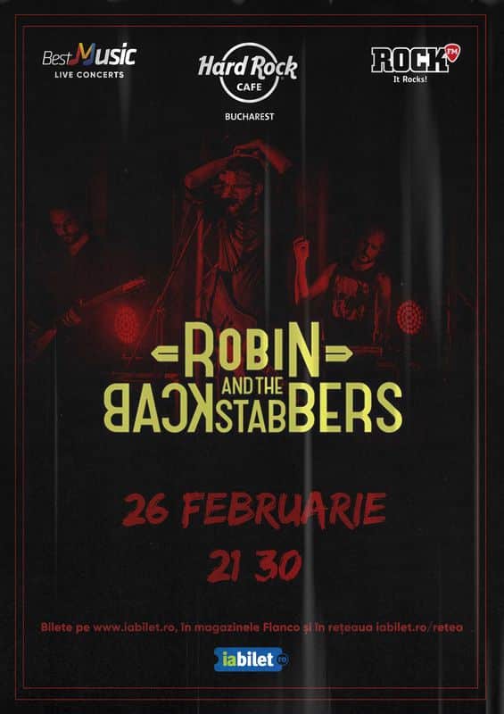 Concert Robin And The Backstabbers la Hard Rock Cafe pe 26 Februarie