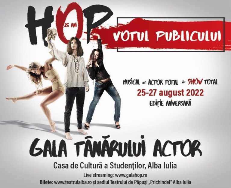 GALA HOP 2022. Urmăriţi şi votaţi Actorul Total! https://galahop.uniter.ro/